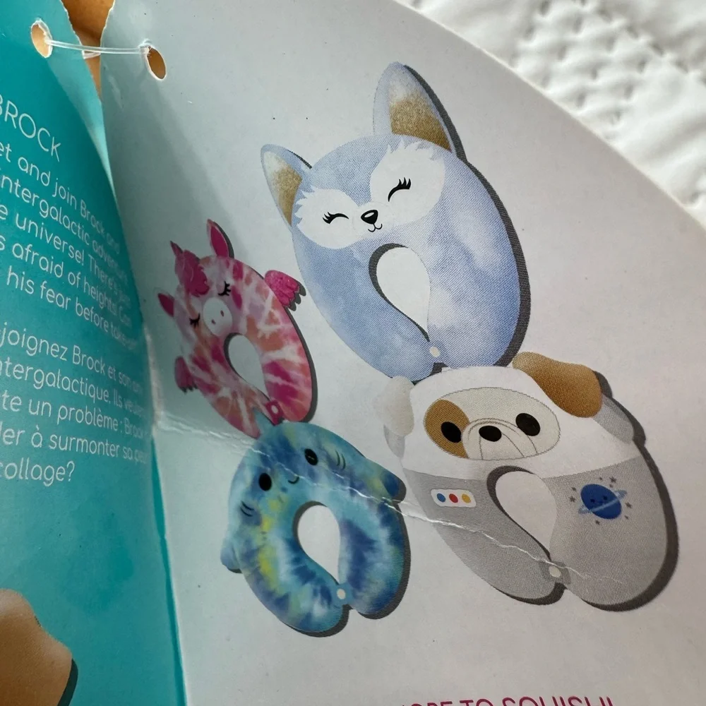 Squishmallows Space Kids Pillow Neck Collection Travel Series 6 Brock Bulldog - Picture 3 of 6